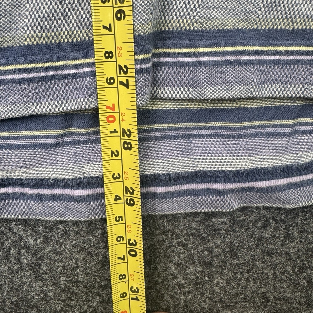 Vintage Arnold Palmer Golf Polo Shirt Mens M Blue Striped Cotton Short Sleeve - Picture 5 of 6